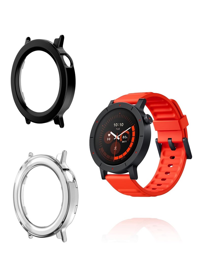 (2-Pack) CMF Nothing Watch 3 Pro Smartwatch Protective Case, Harder PC Case with 9H Glass Screen Protector, Full-Coverage Integrated Protective Case - Image 1