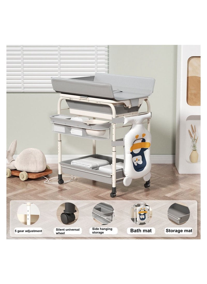 Cool Baby COOLBABY Portable Baby Changing Table Foldable Changing Table Dresser Changing Station for Infant Nursing Bath 2 in 1  - Image 3