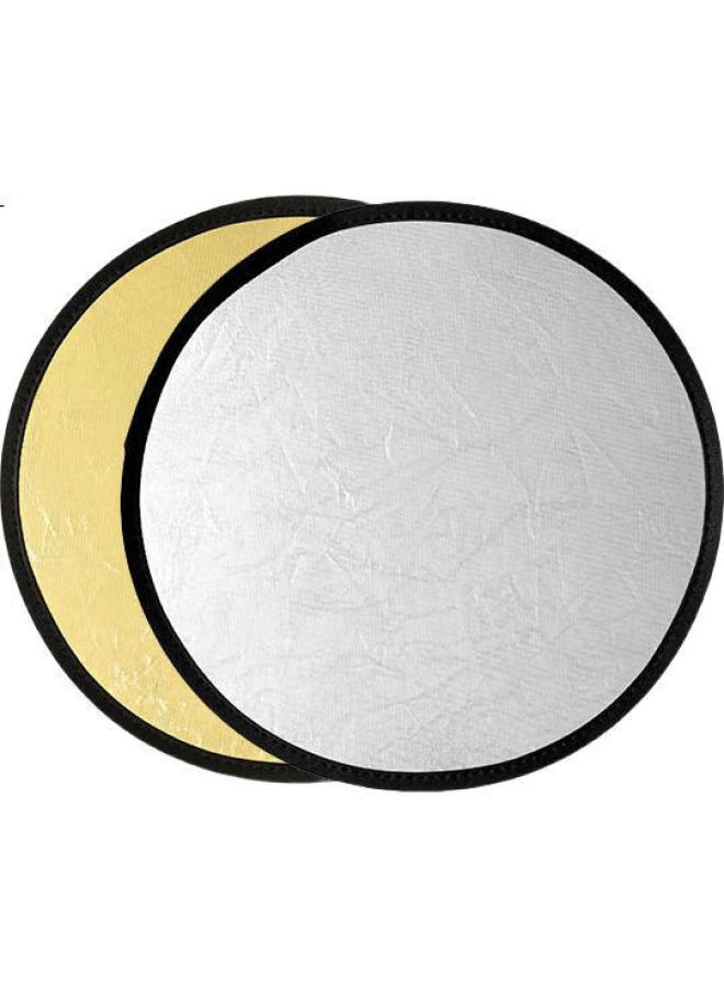 Ambitful Zhijie 60Cm Round Mini Portable Reflective Photography Light Panel, Foldable Two-In Mini Gold And Silver Photography Light Board, With Free Black Bag - Image 1