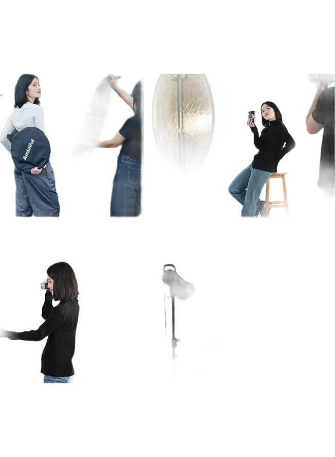 Ambitful Zhijie 60Cm Round Mini Portable Reflective Photography Light Panel, Foldable Two-In Mini Gold And Silver Photography Light Board, With Free Black Bag - Image 3