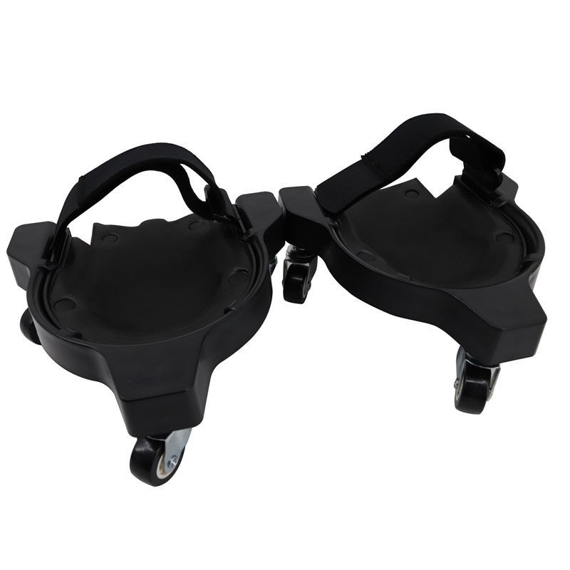 Generic Rolling Knee Pad with Universal Wheels for Tiling Black pair