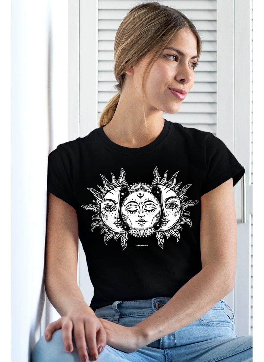 Moon Sun Black Short Sleeve Women's T-Shirt - pzsku/Z248DD86091333456C712Z/45/_/1725789796/9a8c32ea-ef1e-42d0-bea1-a7af7f0cf05e