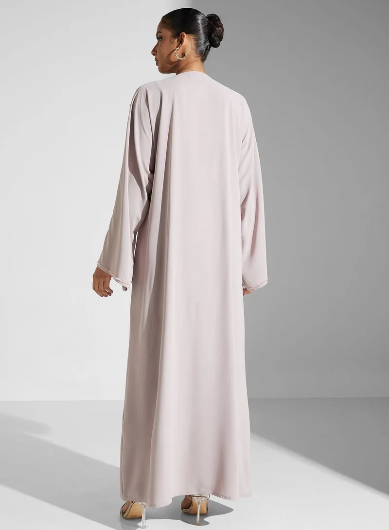 hayas closet  Embellished V- Neck Abaya for Women | Best Price UAE