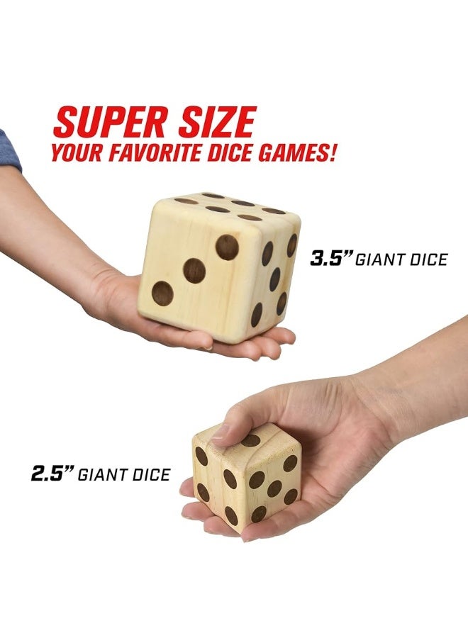 GoSports GoSports Giant Wooden Playing Dice Set with Rollzee and Farkle Scoreboard - Includes 6 Dice, Dry-Erase Scoreboard and Canvas Tote Bag - Choose 2.5 Inch or 3.5 Inch Dice)  - Image 3