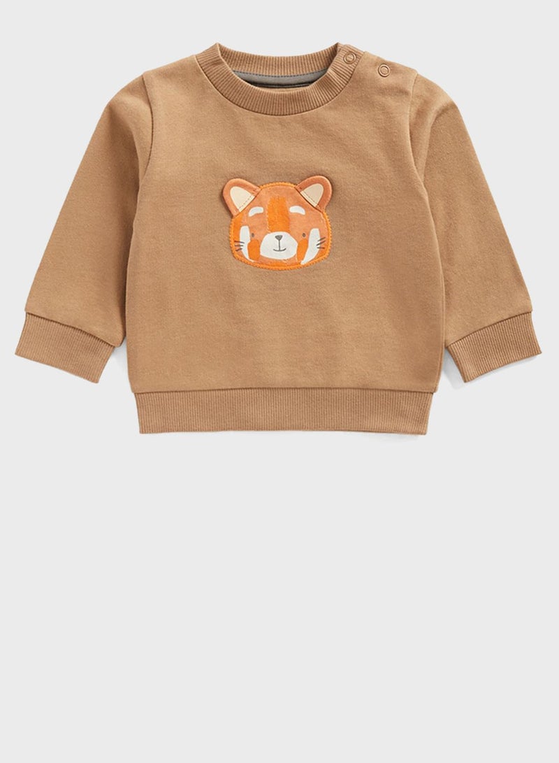mothercare Infant Cat Embossed Sweatshirt  - Image 1