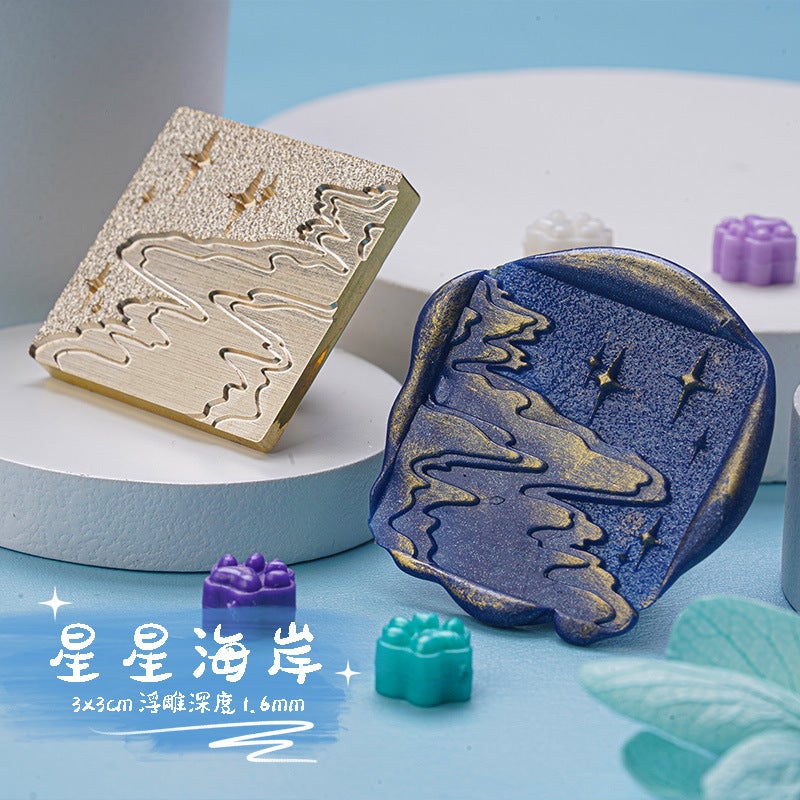 Original Fire Paint Seal Isolated Island Whale Series Diy Hand Account Manual Seal Greeting Card Invitation Card Fire Paint Seal - Image 1