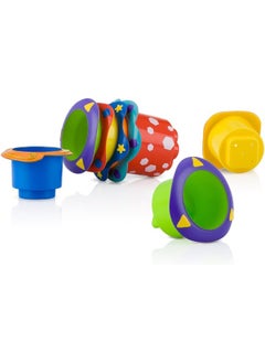 Nuby Nuby 5-Piece Splish Splash Bath Time Stacking Cups  - Image 1