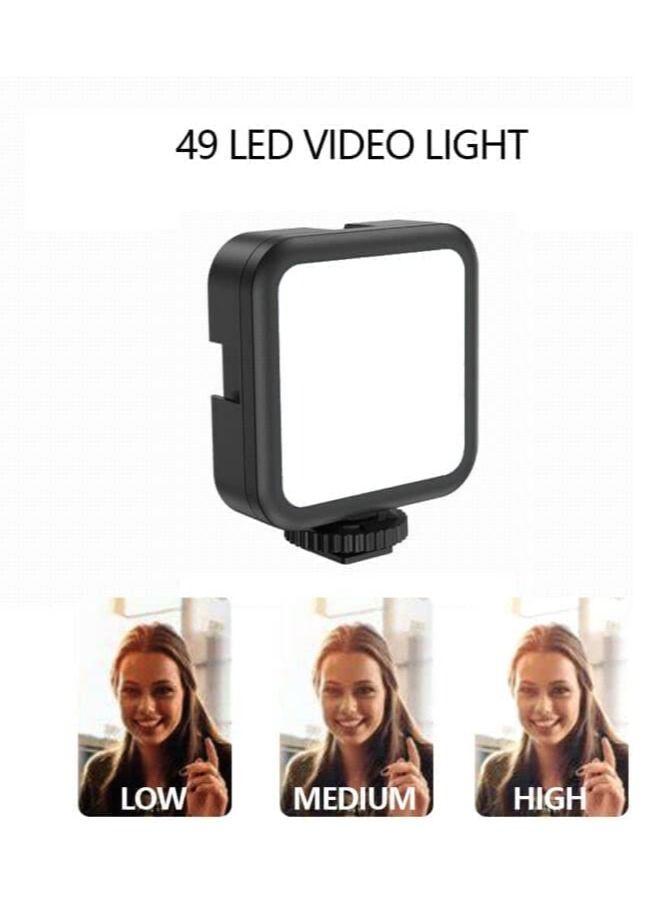 Smartphone & Camera Vlogging Studio Kits Video Shooting Photography Suit with Microphone LED Fill Light Mini Tripod - Image 3