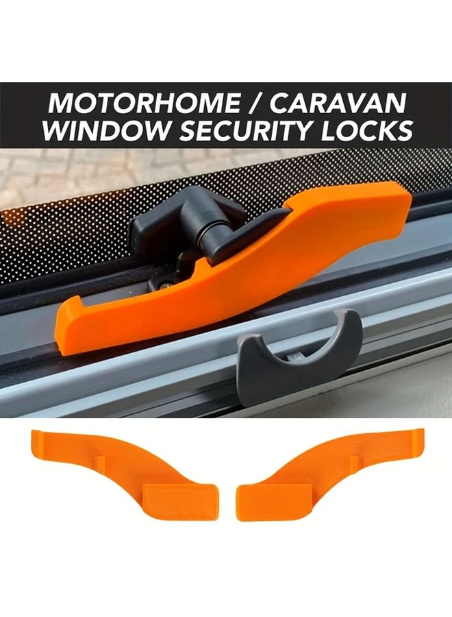 2 Pcs RV Window Safety Locks Right Left Compatible with Poly Plastic - Image 1