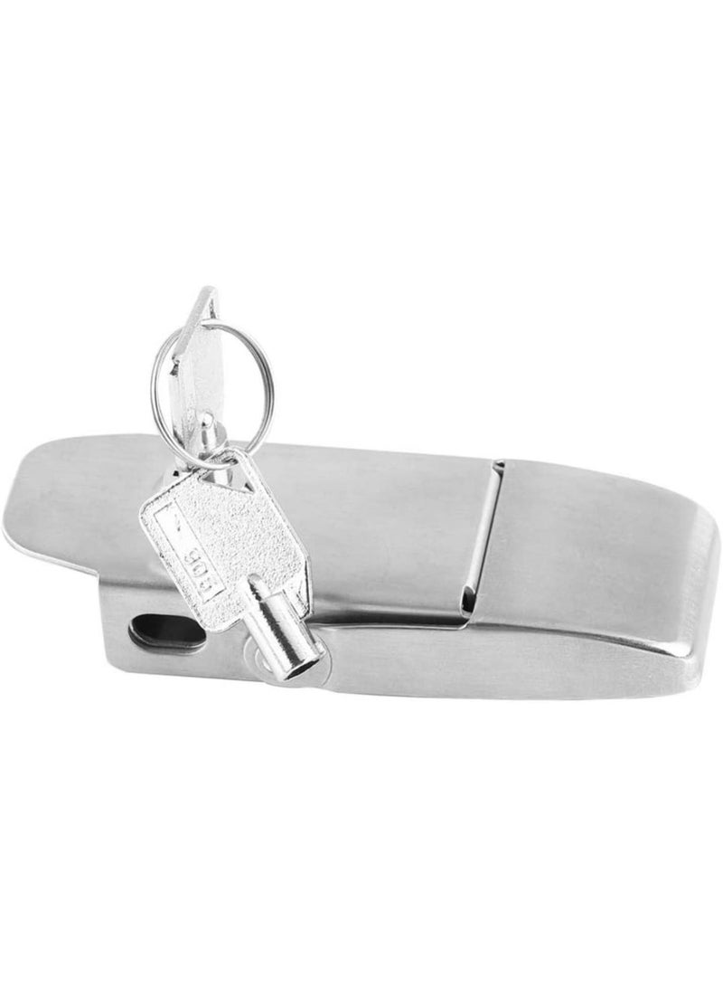 GGOOT Stainless Steel Spring Toggle Latch Toggle Hasp Clamp Cabinet Locking Tool Hardware With Two Keys - Image 2