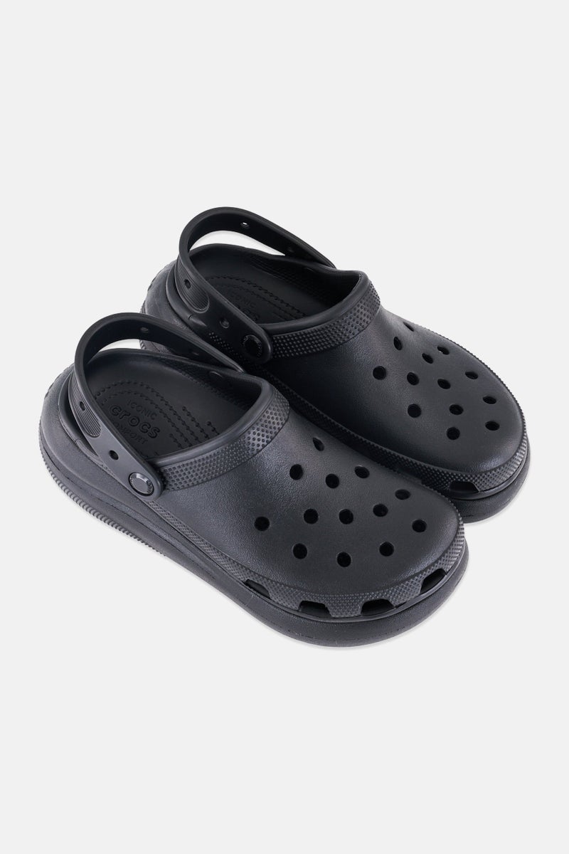 crocs Women Brand Logo Slingback Clogs, Black - Image 4