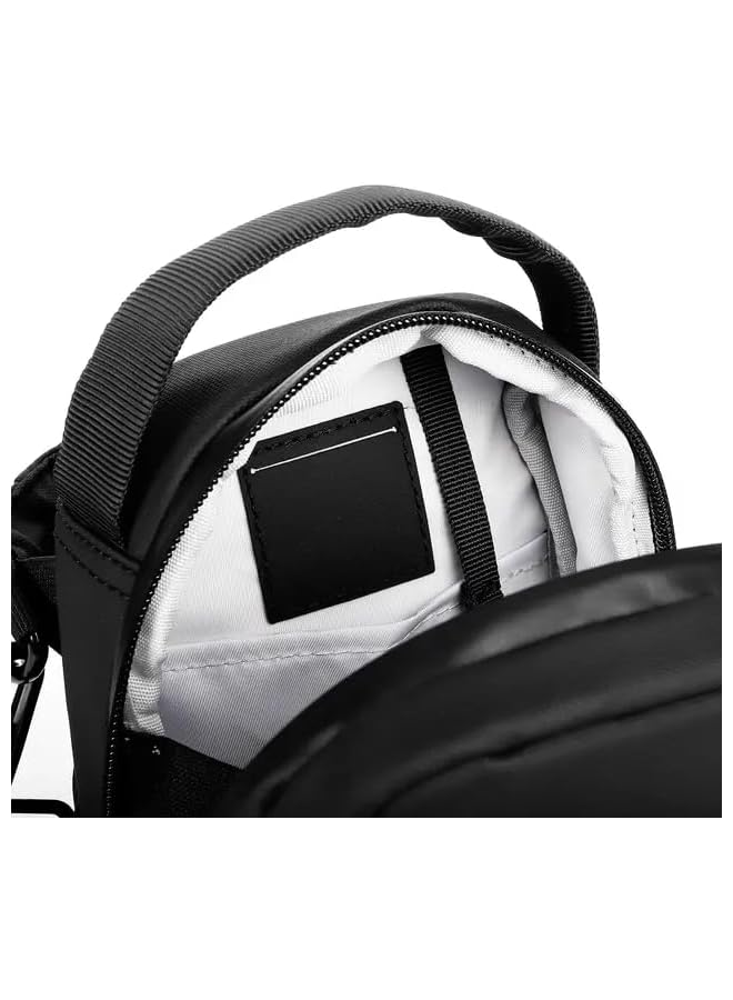 PROMASS حقيبة رياضية مغناطيسية سوداء للرجال والنساء مع زجاجة ماء وحامل مفاتيح وهاتف محمول، مع حزام، حقيبة صدر مغناطيسية للصالات الرياضية والسفر والعمل - Image 5