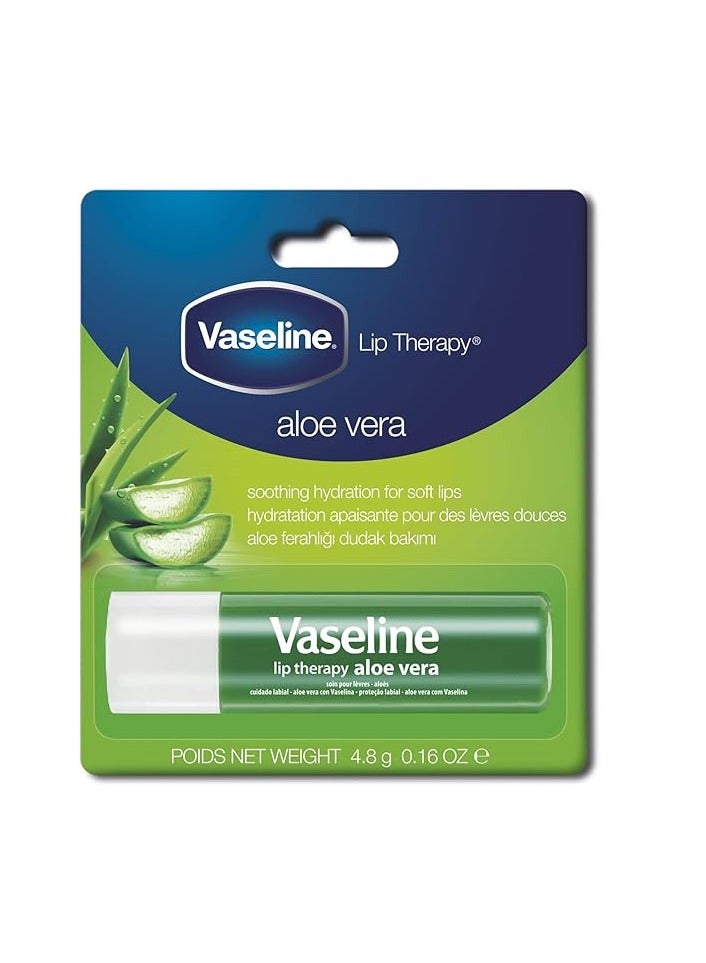 Vaseline Pack Of 2 Vaseline Lip Therapy Aloe Vera 4.8 gm - Image 2