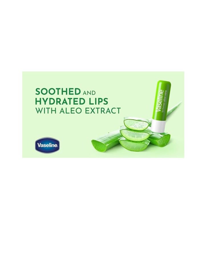 Vaseline Pack Of 2 Vaseline Lip Therapy Aloe Vera 4.8 gm - Image 5
