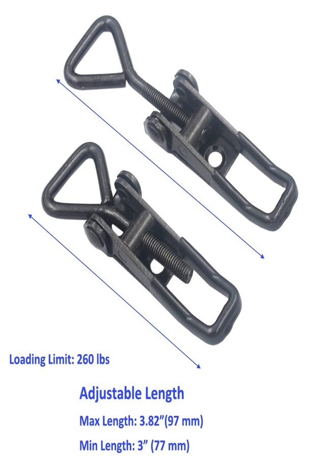 DGOL 6 packs Black Toggle Latch Clamps Fast Lock Hasp Clasp with 25 pcs Black Install Screws Loading Limit 260 lbs - Image 2
