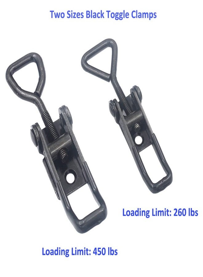 DGOL 6 packs Black Toggle Latch Clamps Fast Lock Hasp Clasp with 25 pcs Black Install Screws Loading Limit 260 lbs - Image 5