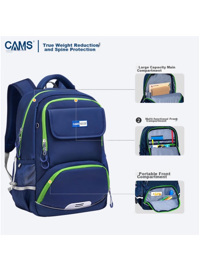 Cams Suspended Weight-reducing Backpack For Grades 1-4, Large Capacity, Ultra-light, Spine-protecting Schoolbag S08201s - Image 5