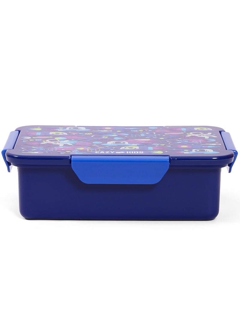 Eazy Kids صندوق غداء قابل للتحويل بانتو بـ 1، 2، 3، 4 حجرات - رواد الفضاء - أزرق 850 مل - Image 4