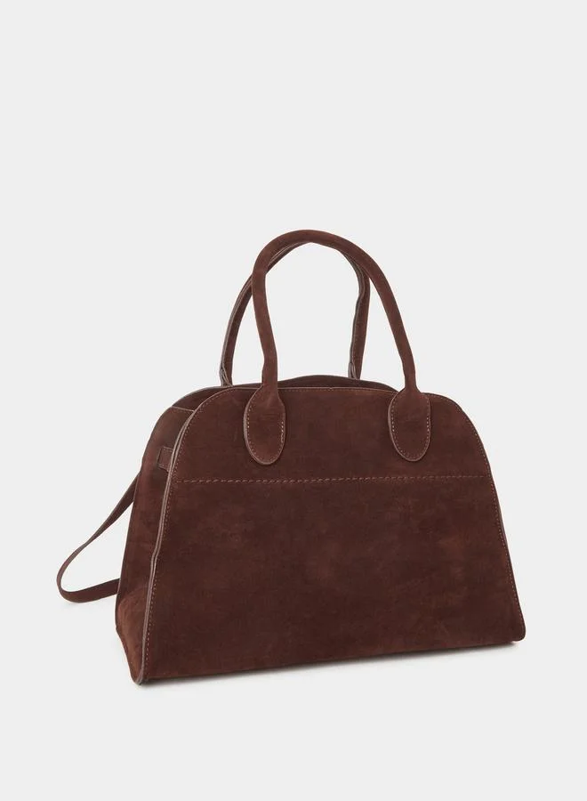Styli Suede Look Belted Side Handbag