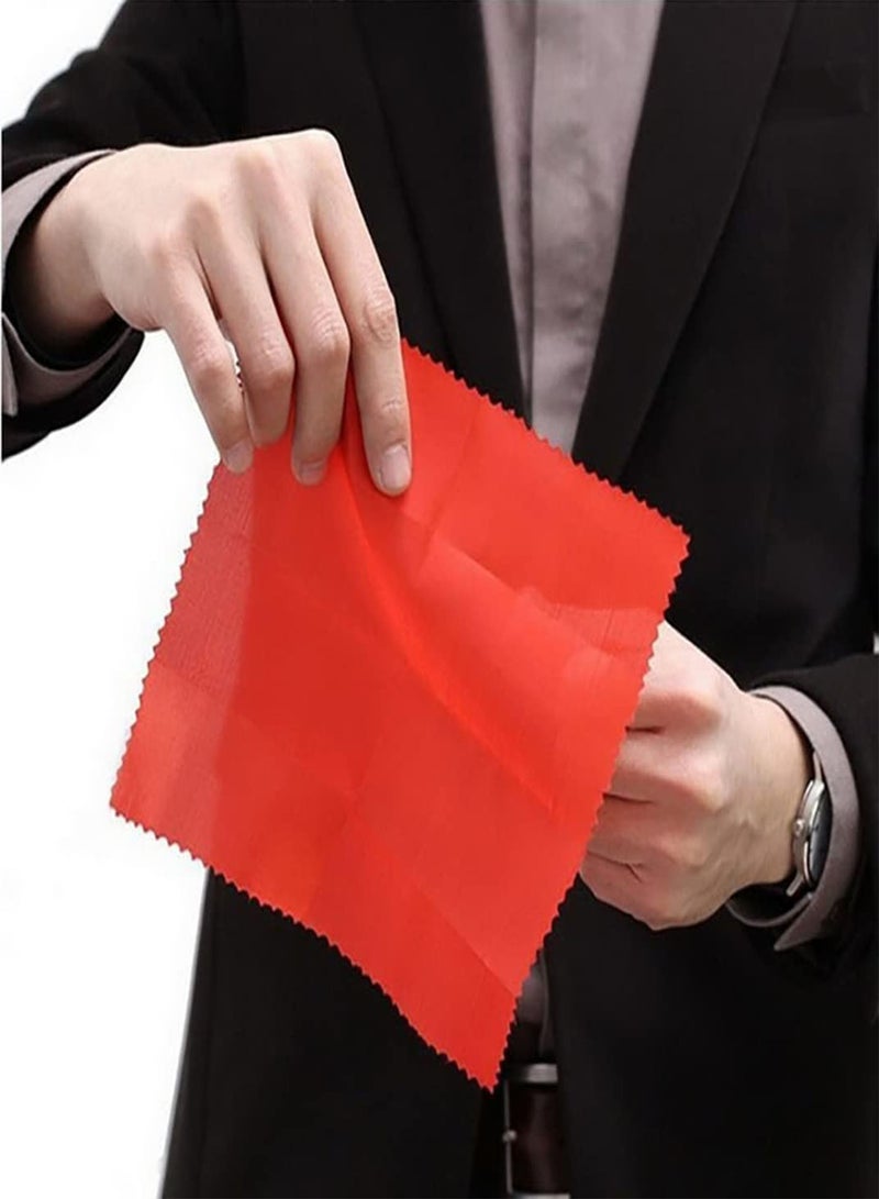 Magic Trick Fingers Magic Thumb Soft Plastic Thumb Tip Fingers Magic Tricks Toy Tool with Red Silk Training Cloth Magician Props for Stage Bar Party Home Shows Street