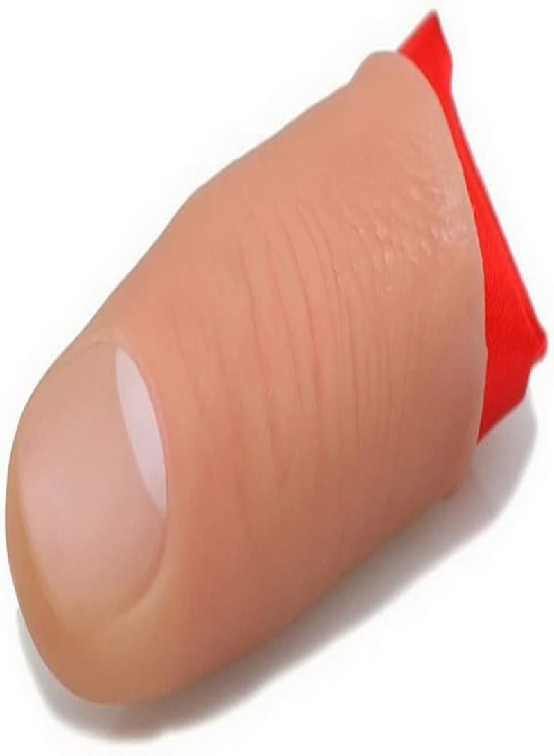 Magic Trick Fingers Magic Thumb Soft Plastic Thumb Tip Fingers Magic Tricks Toy Tool with Red Silk Training Cloth Magician Props for Stage Bar Party Home Shows Street