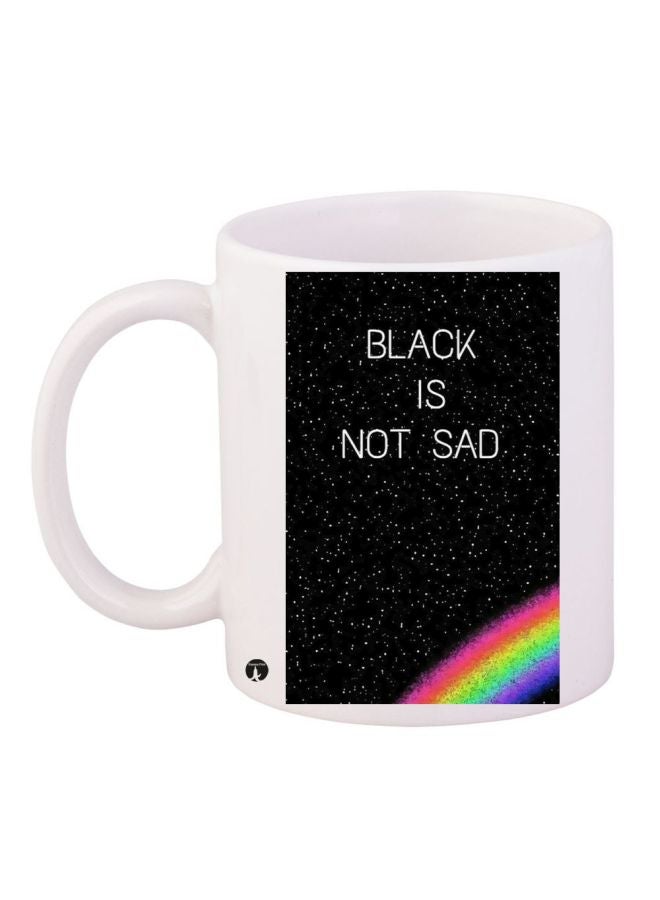 RYN Inspirational Quote Printed Coffee Mug White/Black/Green 11ounce