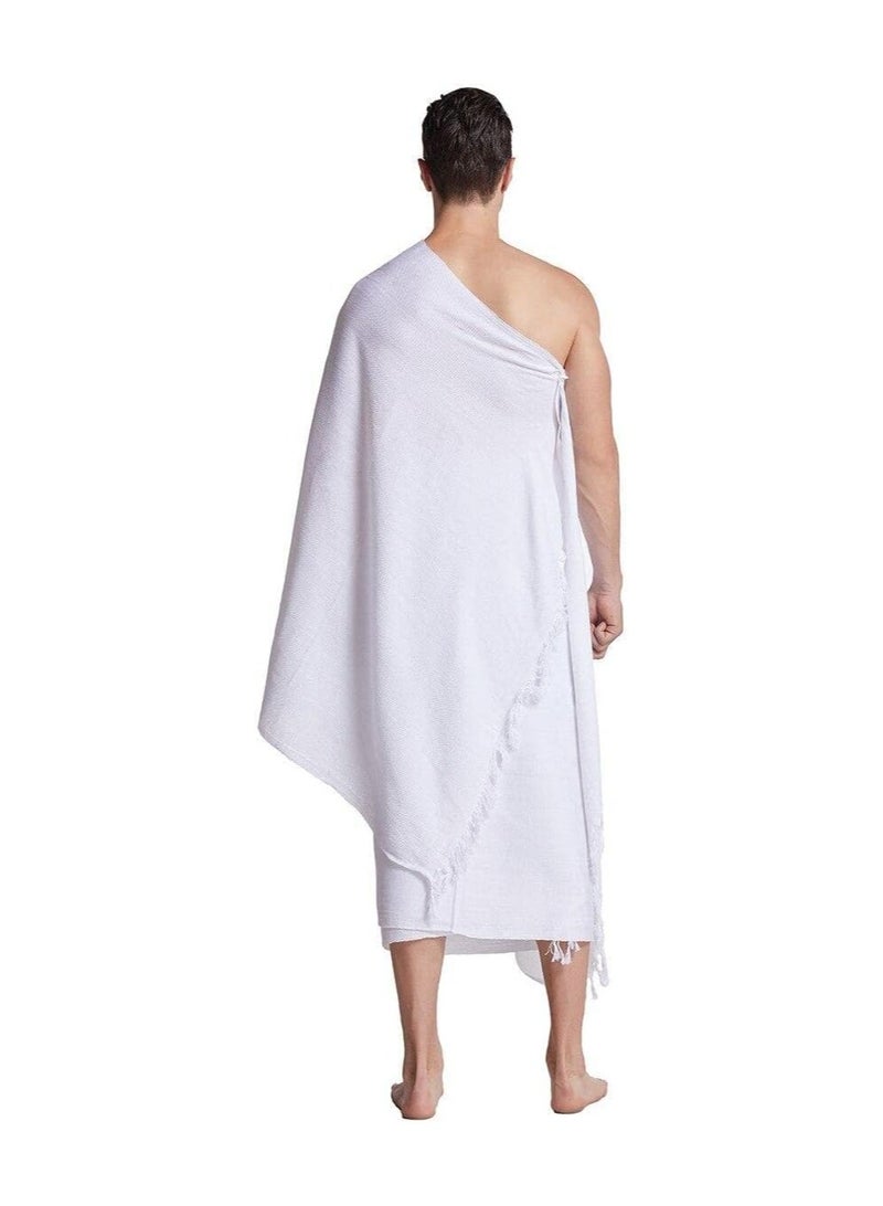 Hajj and Umrah Towel Set for Men - Premium Ihram/Ehram/Ahram Towel | 110 x 215 cm | Soft, Lightweight, and Quick-Drying - Image 3