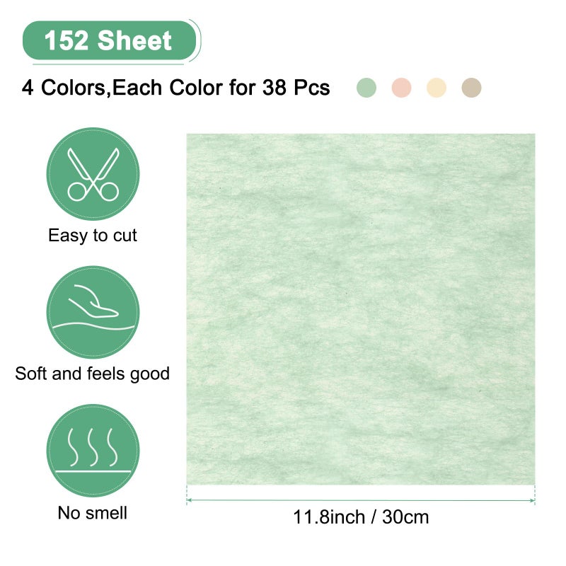 M METERXITY 152 Sheet Korean Cotton Wrapping Flower Paper - Floral Wrapping Paper Waterproof Bouquet Wrapping Paper Apply to Gift Packaging(11.8x11.8inches, Beige+Nude+Pink+Green) - Image 3