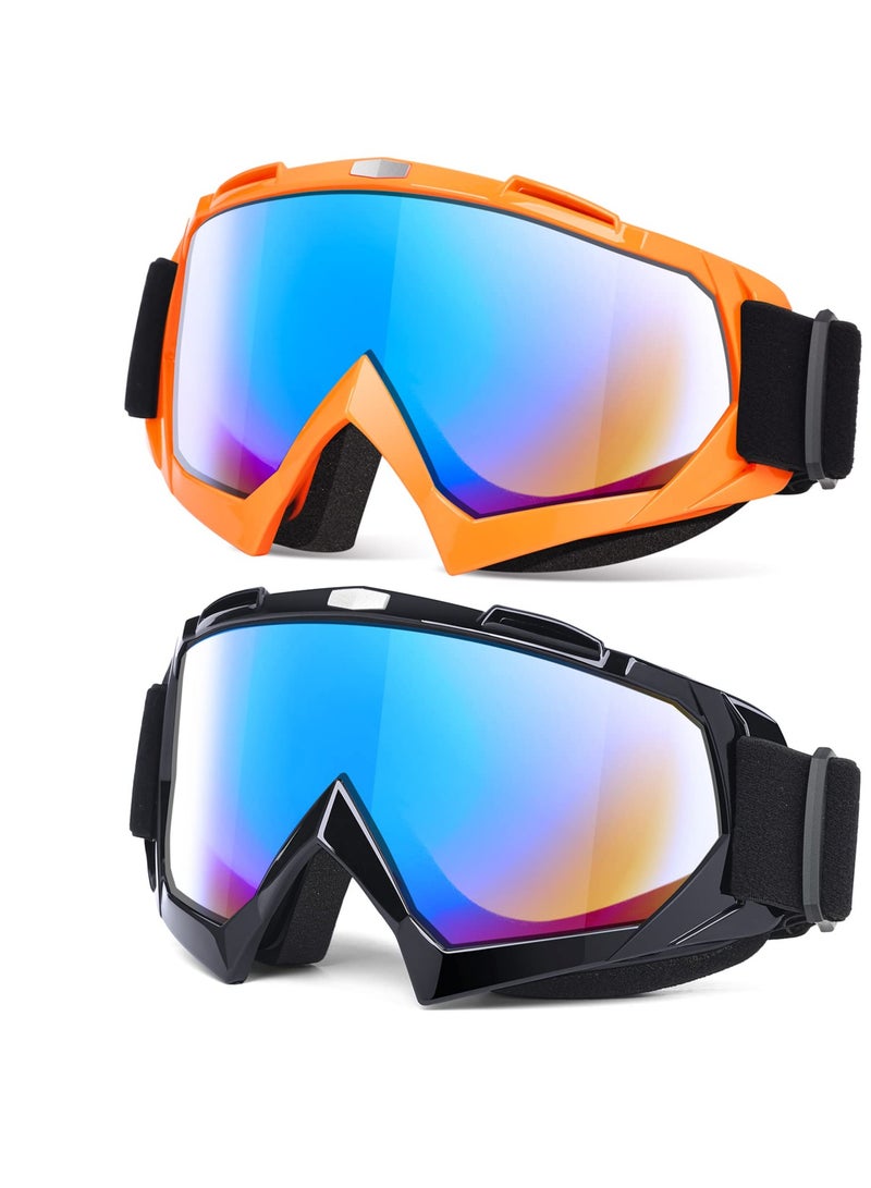 KASTWAVE Adult Dirt Bike Goggles, KASTWAVE 2-Pack ATV Motorcycle Goggles for Youth, Dirt Bike Goggles, Windproof ATV Goggles, Dust Proof Racing Goggles for Child, Youth, Teens, Men and Women - Image 1