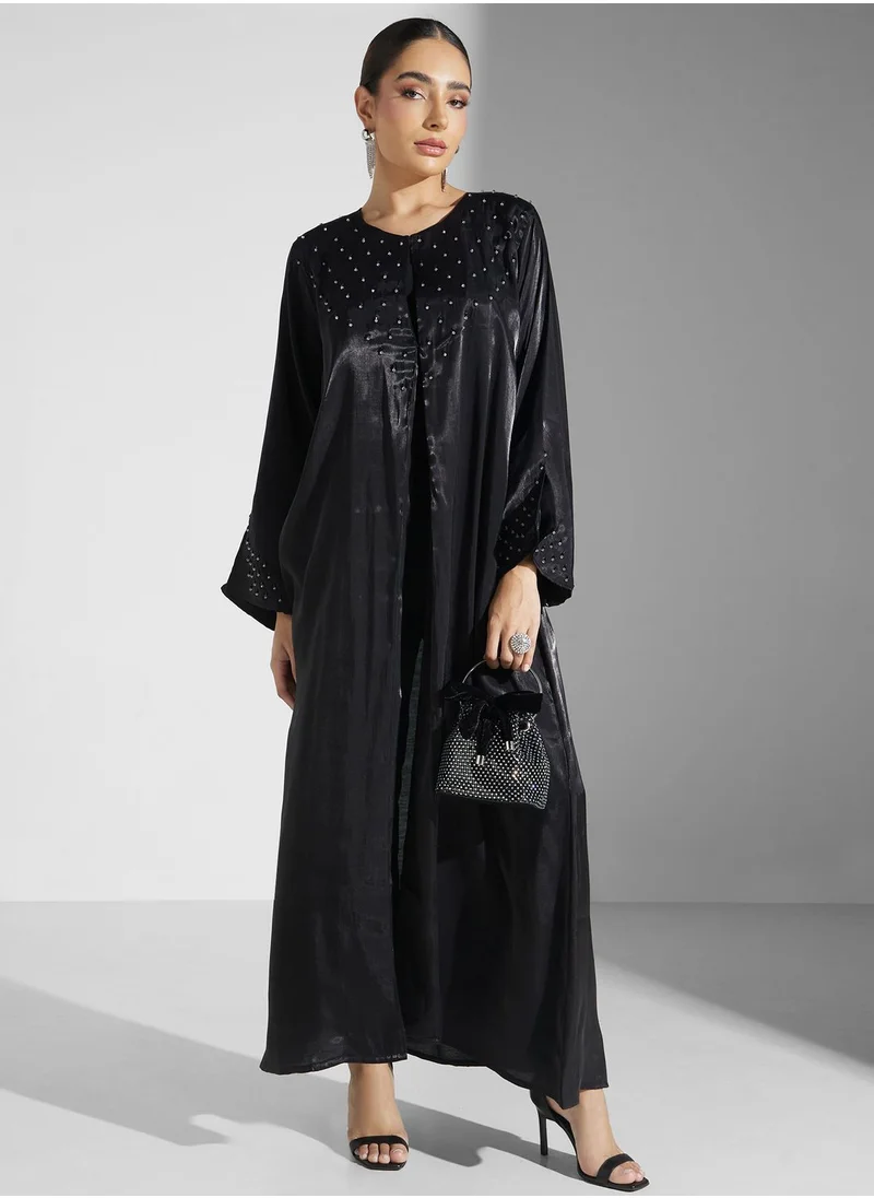 Khizana Embellished Detail Abaya