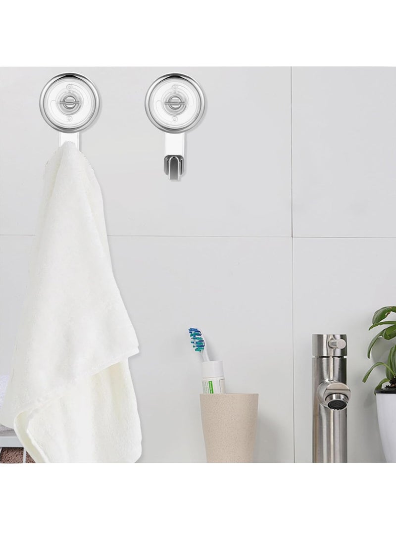 Set of 2 Rotating Suction Cup Hooks, Vacuum Punch-Free Load-Bearing Sticky Hooks, Suitable for Kitchen Door Backs, Bathroom, Toilet Walls. - Image 2