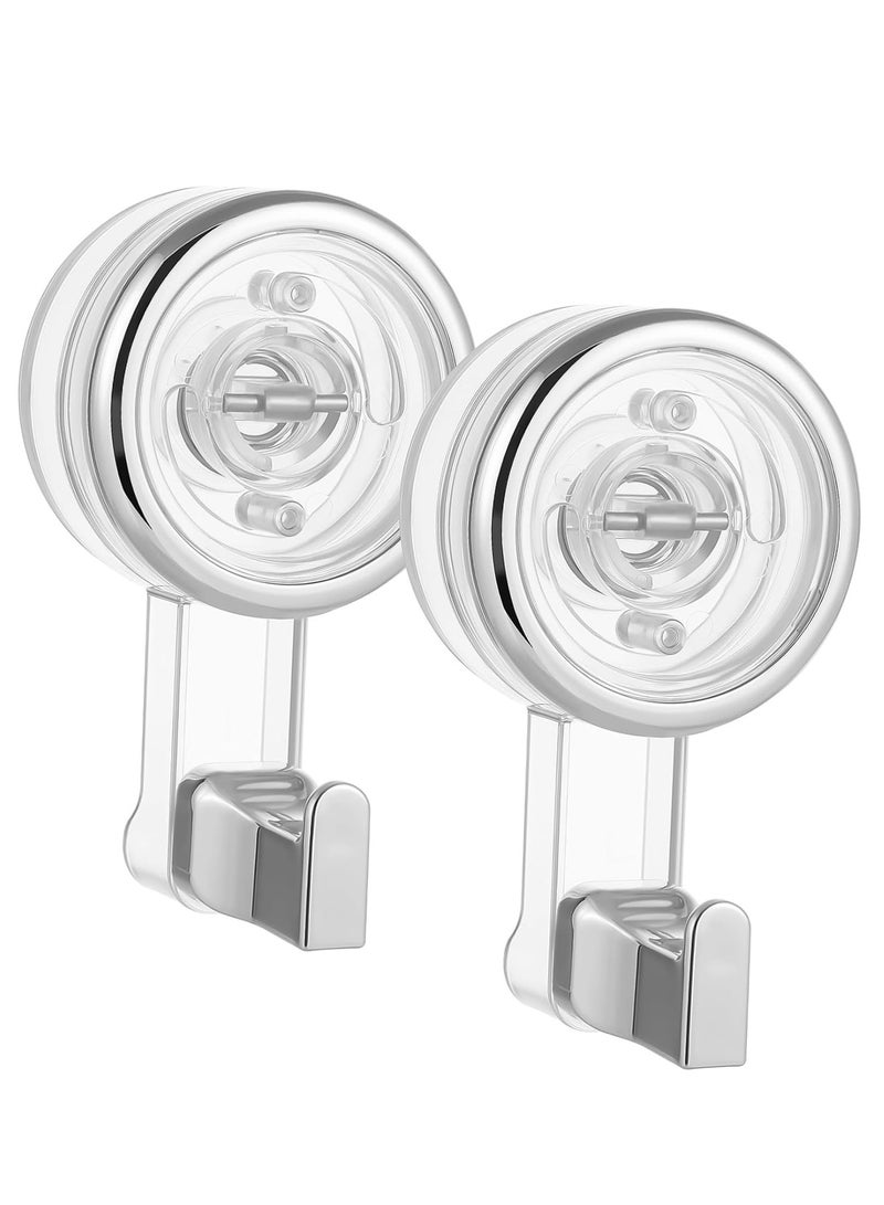 Set of 2 Rotating Suction Cup Hooks, Vacuum Punch-Free Load-Bearing Sticky Hooks, Suitable for Kitchen Door Backs, Bathroom, Toilet Walls. - Image 1