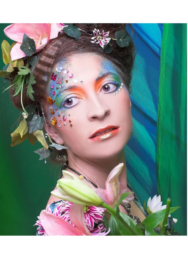 Generic Colorful Bindi Dots & Face Gems - 6 Sheets of Stick-On Crystals for Eye, Forehead & Nail Art - Perfect for Parties & Festivals - Image 4