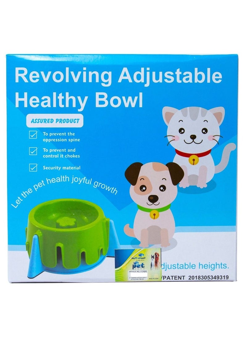 Pet Zone Revolving Adjustable Healthy Bowl For Pets 790-22