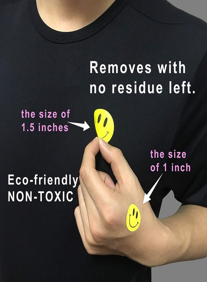 Hcode Happy Face Stickers 1 Inch Round Colorful Reward Teachers Stickers 1200Pcs (Pink) - Image 4