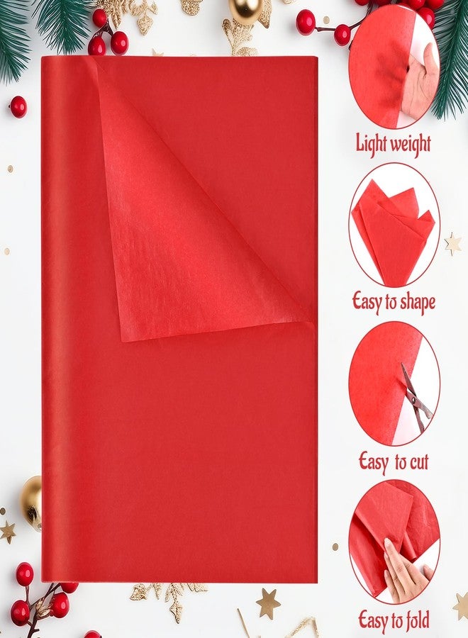 NACHLYNN 90 Sheets Christmas Tissue Paper 20 x 14 inches Baby Shower Red Wrapping Tissue Paper Bulk for Gift Bags Packaging Christmas Party Decor (Multicolor) - Image 2
