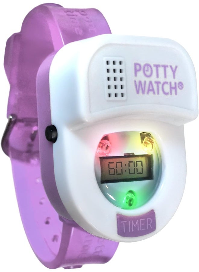 POTTY TIME Watch Uses Times, Lights & Music to Train Your Tot, Purple + Battery Replacement Kit - Image 3