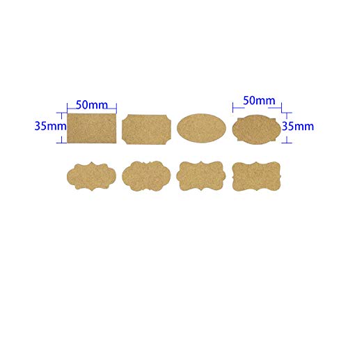 DOCA 320pcs，Stickers Labels Fancy Kraft Paper,for Essential Oil Bottle, Spice Bottle, Glass, Cups, Containers, Canisters 10 Sheets of Labels, 320pcs - Image 4