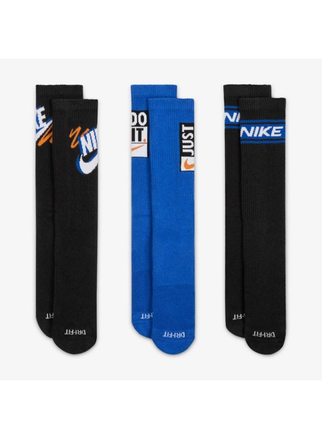 Nike Unisex Nike Everyday Plus Crew Socks 3-Pair Sport - Image 2