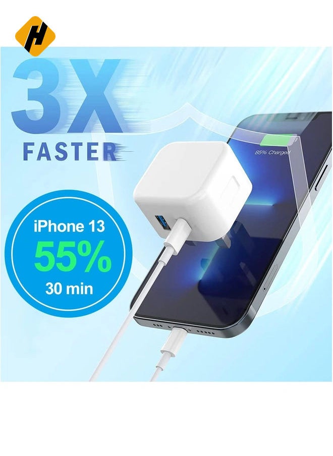 HuHa - USB C Plug Charger Fast Charge,20W USB Type C Charger Power Adapter Plug UK Fast Charging for iPhone 15/15 Pro/15 Plus/15 Pro Max/14/14 Pro/14 Pro Max/13/13 Pro/13 Pro Max/12/12 Pro/11,iPad - Image 1