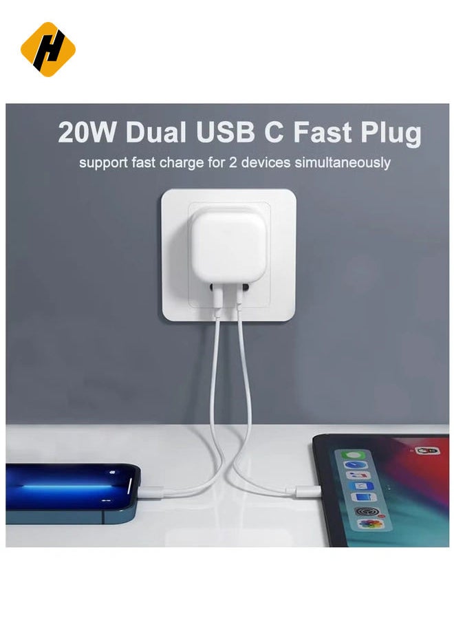 HuHa - USB C Plug Charger Fast Charge,20W USB Type C Charger Power Adapter Plug UK Fast Charging for iPhone 15/15 Pro/15 Plus/15 Pro Max/14/14 Pro/14 Pro Max/13/13 Pro/13 Pro Max/12/12 Pro/11,iPad - Image 1