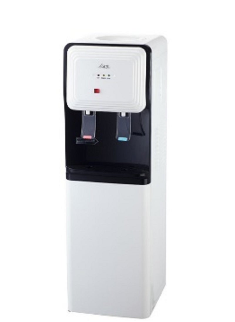 أوسكار موزع مياه ساخن وبارد من OSCAR OWD2TCB - 2 صنبور، تحميل علوي، قفل للأطفال، تبريد ضاغط - أبيض مع ديكو أسود  - Image 1