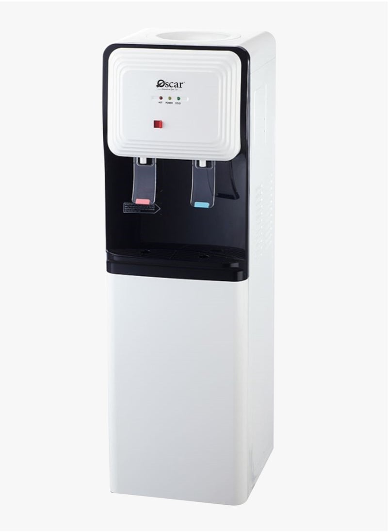 أوسكار موزع مياه ساخن وبارد من OSCAR OWD2TCB - 2 صنبور، تحميل علوي، قفل للأطفال، تبريد ضاغط - أبيض مع ديكو أسود  - Image 2