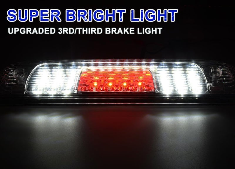 PIT66 LED 3rd Brake Light, Compatible with 2014-2018 Chevy Silverado/2014-2018 GMC Sierra 1500 2500HD 3500HD Clear Housing Clear Lens - Image 4