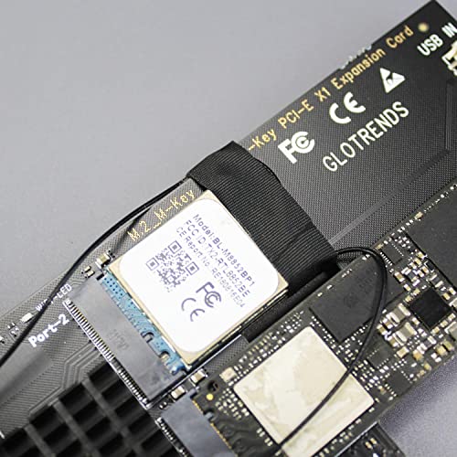 GLOTRENDS WA05 PCIe X1 Adapter for one M.2 Key-E WiFi Module and one M.2 NVMe SSD, 2 in 1 Combo Design - Image 5