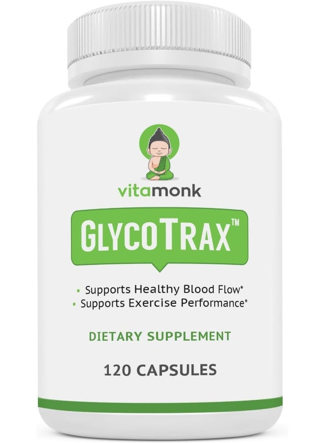 VitaMonk زجاجة فيتا مونك جلايكو تراك™ GPLC كبيرة جدًا - 120 كبسولة من جلايسين بروبيونيل-ل-كارنيتين عالية الامتصاص بدون مواد حشو صناعية - مكمل جلايسين بروبيونيل ل كارنيتين - Image 1