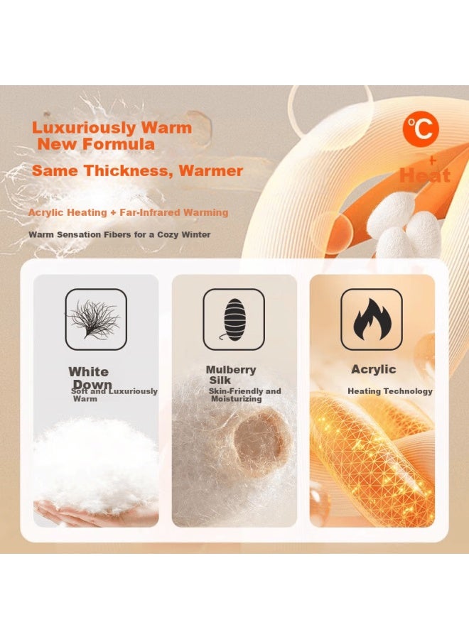 LANG SHA Langsha Thermal Pants Down Silk Autumn Trousers For Women [ Autumn/winter New] German Velvet High-waist Outerwear Leggings - Image 2