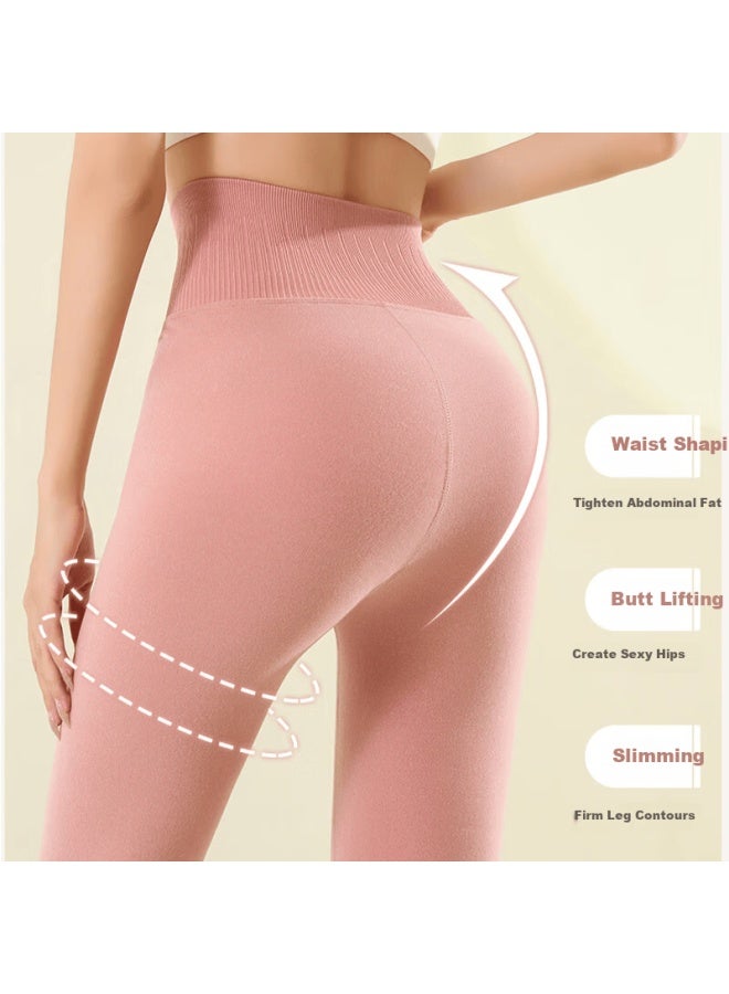 LANG SHA Langsha Thermal Pants Down Silk Autumn Trousers For Women [ Autumn/winter New] German Velvet High-waist Outerwear Leggings - Image 5