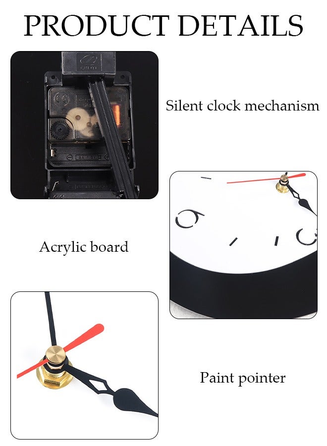 DUNISO Wall Clock, 12 inch Football Shape Battery Operated Wall Clocks, Silent Non Ticking Small Analog Clock for Living Room, Office, Home, Bedroom, Kitchen, Bathroom - Image 3