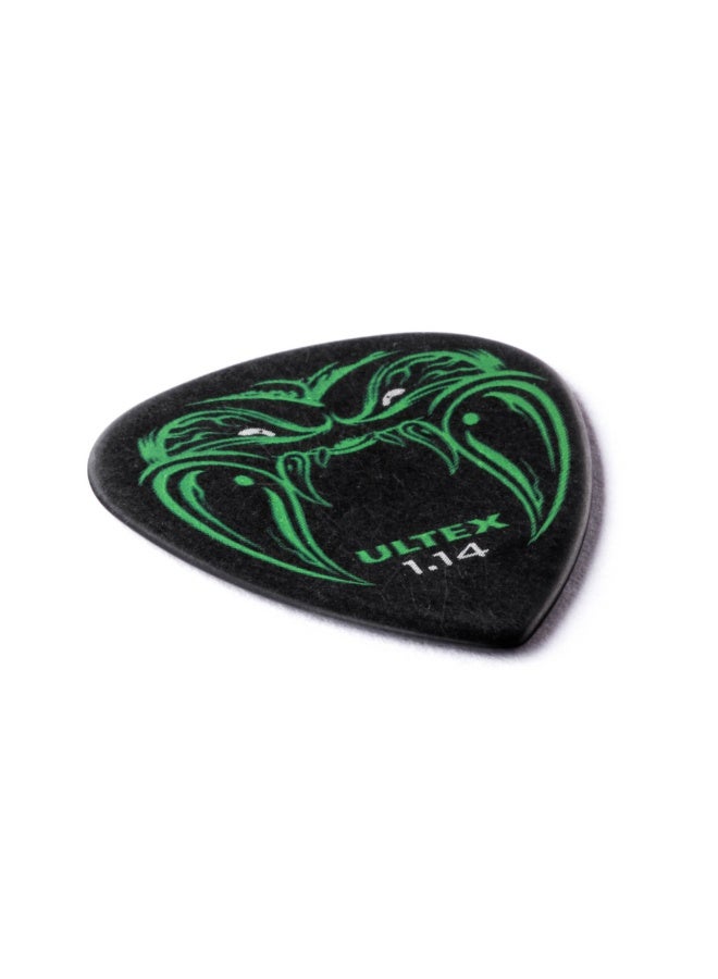 DUNLOP Black Fang pick, Dunlop PH112-114, James Hetfield pick, Ultex pick, 1.14mm pick, guitar picks UAE, Dunlop picks Dubai, Metallica pick, signature guitar pick, sharp attack pick, heavy gauge pick, guitar picks UAE - Image 2